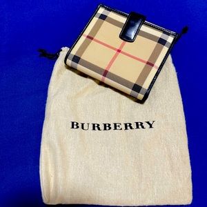 Burberry Nova Check compact black wallet authentic